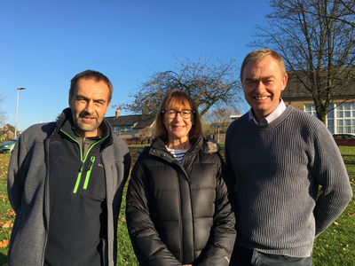 Tim with Pete and Helen