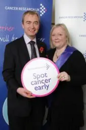 Tim Farron MP with Philippa Davies of Burton in Kendal