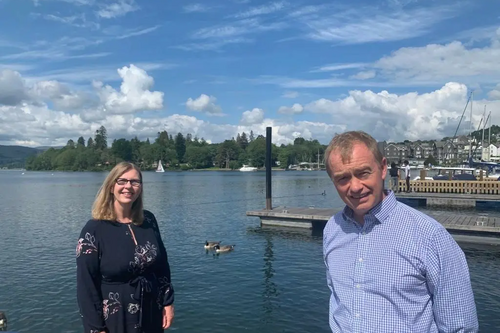 Tim with Cumbria Tourism's Gill Haigh