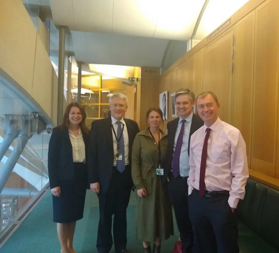 Tim with rail minister Andrew Jones