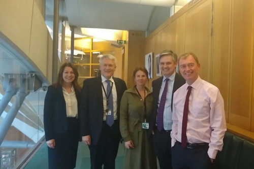 Tim with rail minister Andrew Jones