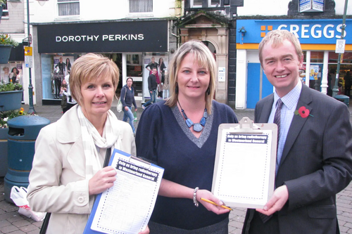 Tim collecting signatures for the cancer unit campaign