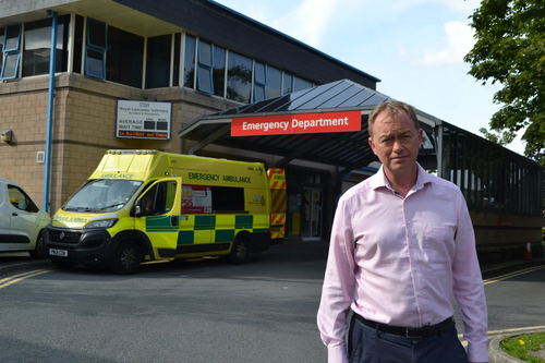 Tim outside the Royal Lancaster Infirmary