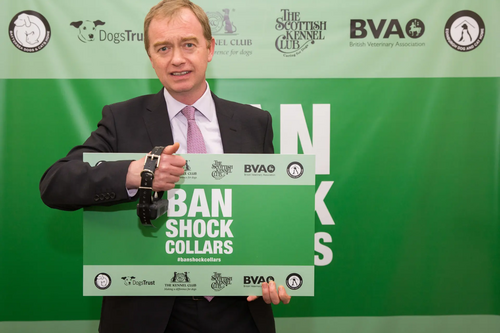 Tim at ban shock dog collar event in Parliament