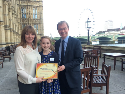 South Lakes MP Tim Farron this week welcomed Kendal Nether ward councillor Clare Feeney-Johnson to Westminster, as she collected an award for being a ‘Heat Hero’.