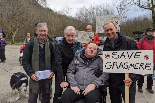 Tim with local campaigners in Grasmere