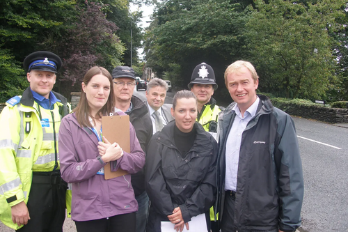 photo of Tim meeting with local businesswomen Pamela Bissland to talk about the coach stop plans. 