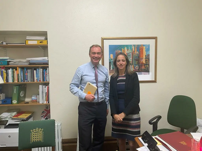 Tim with Helen Whately MP