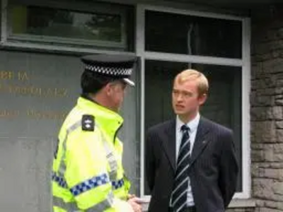 Tim with police