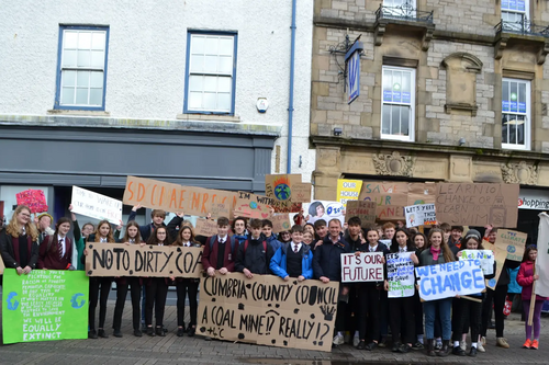 Tim with students in Kendal