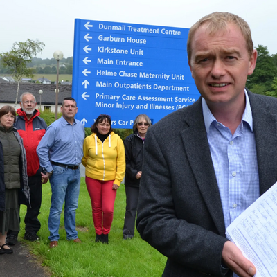 Mental health campaigners with Tim Farron MP