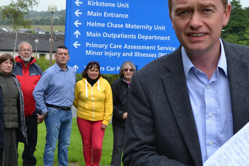 Mental health campaigners with Tim Farron MP