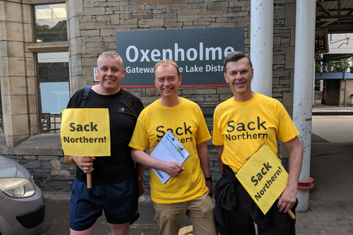 Tim with Oxenholme councillors Chris Hogg and Doug Rathbone