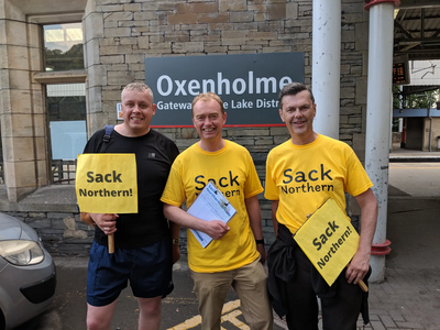 Tim with Oxenholme councillors Chris Hogg and Doug Rathbone