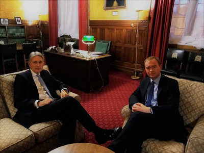 Tim with Chancellor Philip Hammond