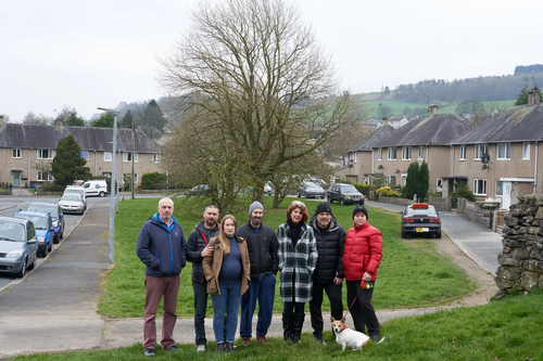 Jon with local residents