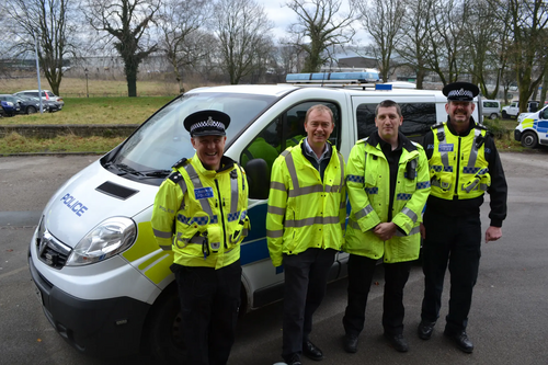 Tim with local officers