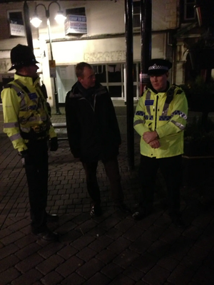 On Saturday night South Lakes MP Tim Farron joined local police officers out on the beat in Kendal town centre.  Tim asked to go out with the police to get a taste of what life on the frontline is like for them.