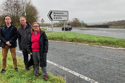 Tim Farron on the A590