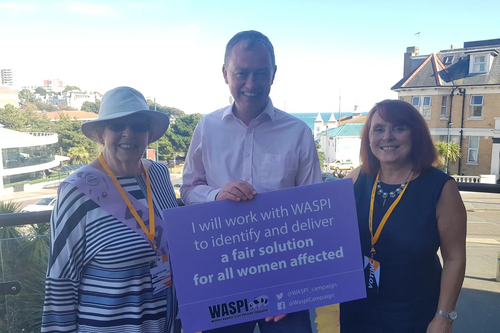 Tim and WASPI campaigners