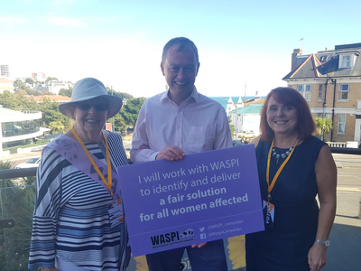 Tim and WASPI campaigners