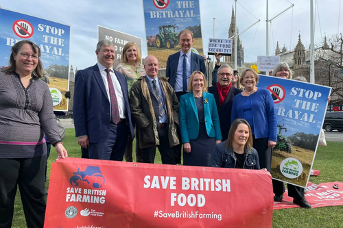 Tim at the Save British Farming demo