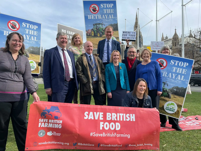 Tim at the Save British Farming demo