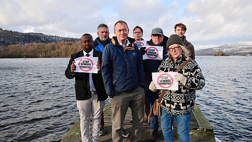 Tim and local Lib Dem campaigners in Windermere