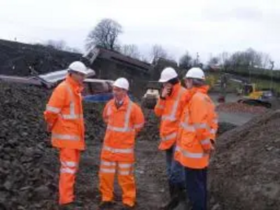 Tim at the site of the Grayrigg rail crash in February 2007