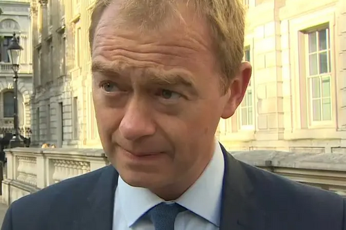 Tim Farron in Whitehall