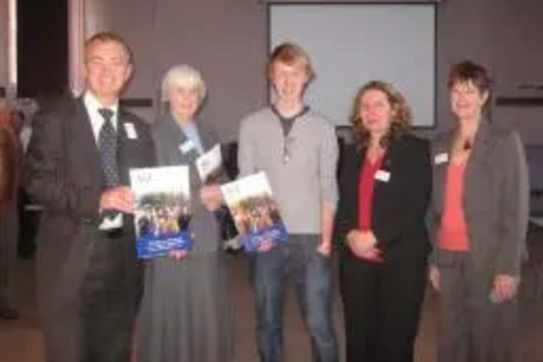 Tim Farron with supporters of Age Concern at their 'Big Q' event in October 2009