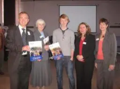 Tim Farron with supporters of Age Concern at their 'Big Q' event in October 2009