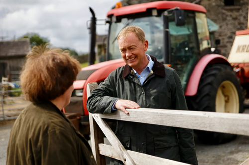 Tim with a local farmer