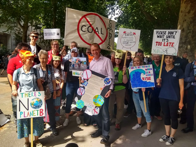 Tim with environmental campaigners