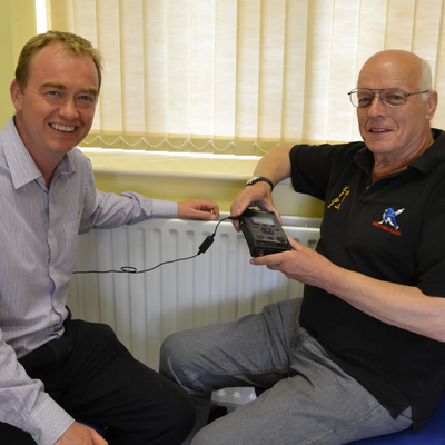 Tim with Peter Holme from the Kendal Oral History Group