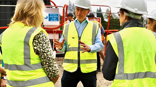 Tim at a housing development site