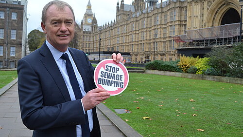 Tim outside Parliament