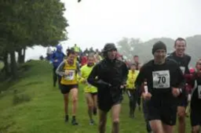 Drenched runners at Coniston.  Photo: James Kirby, VO2 Max Events