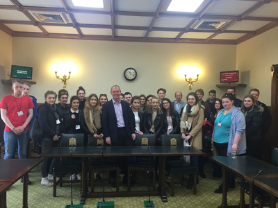 Kendal College students at Parliament