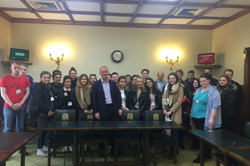 Kendal College students at Parliament