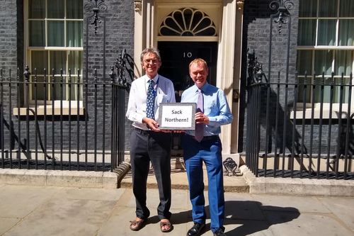 Tim and Robert Talbot on Downing Street