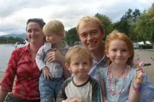 Tim Farron on a family day out